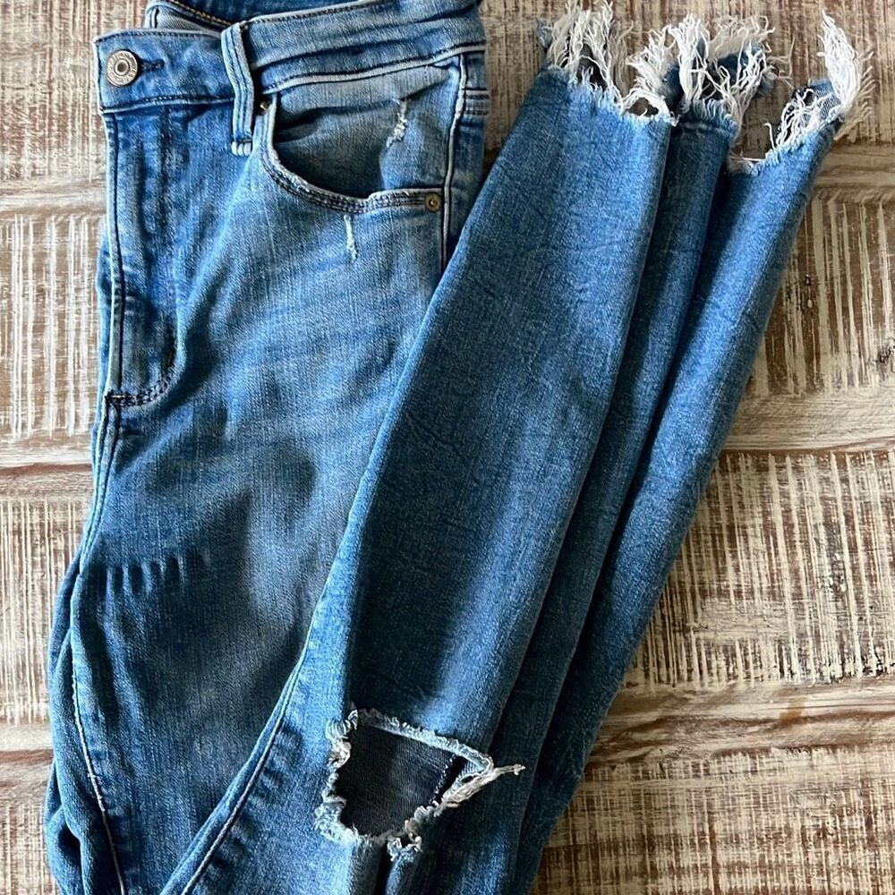 Abercrombie & Fitch's Simone High-Rise Ankle Jeans for women.